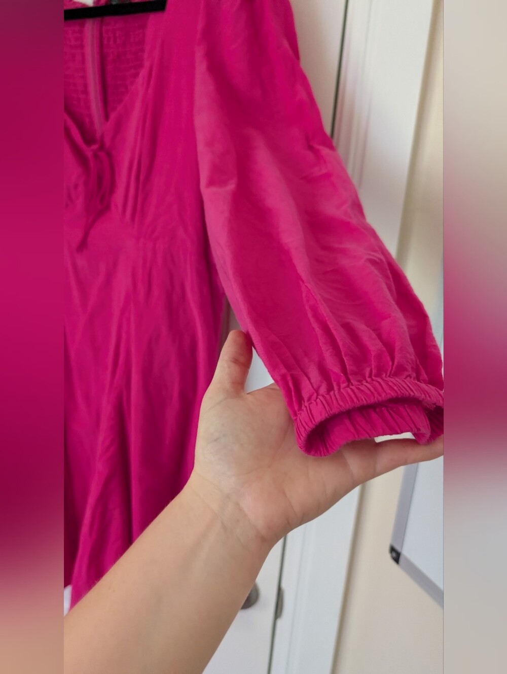 J Crew Cotton Pink Long-Sleeve A-Line Dress 14 - Picture 6 of 9
